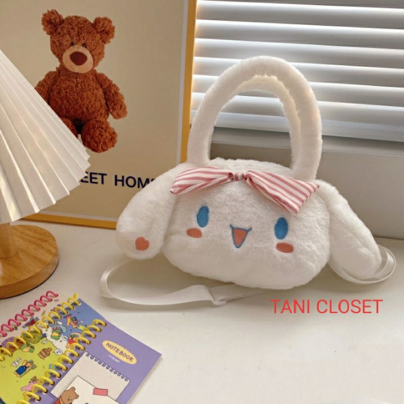 Túi đeo chéo/ Túi xách Cinnamoroll Đính Nơ Sọc