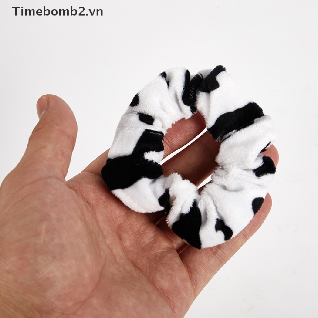 Set 2 Dây Cột Tóc Vải Nhung Co Giãn Đáng Yêu