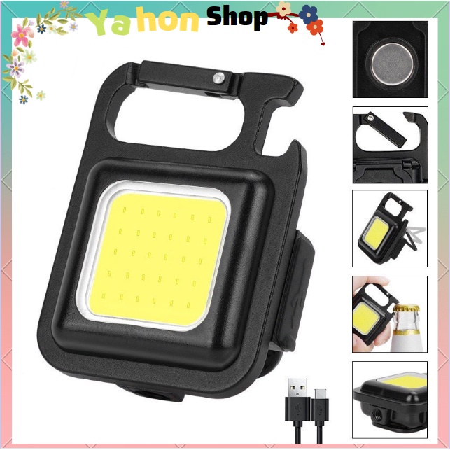 Đèn Led mini siêu sáng móc khóa mở bia nhỏ gọn tiện lợi phụ kiện bảo hành 1 tháng 1 đổi 1