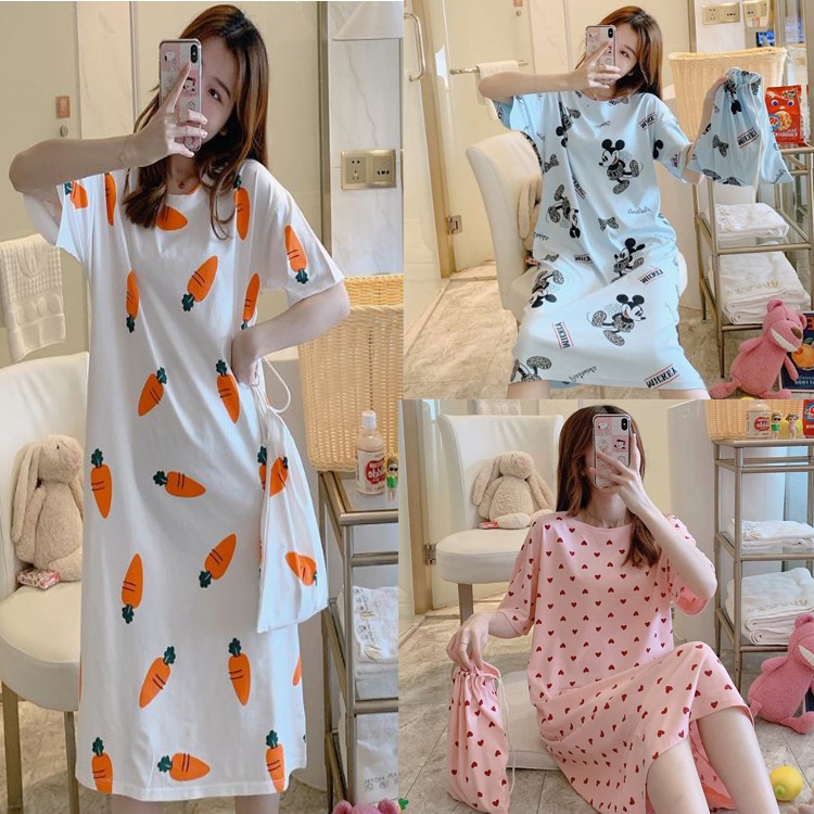 Váy ngủ kute chất mềm mịn mát họa tiết dễ thương KARUL | BigBuy360 - bigbuy360.vn