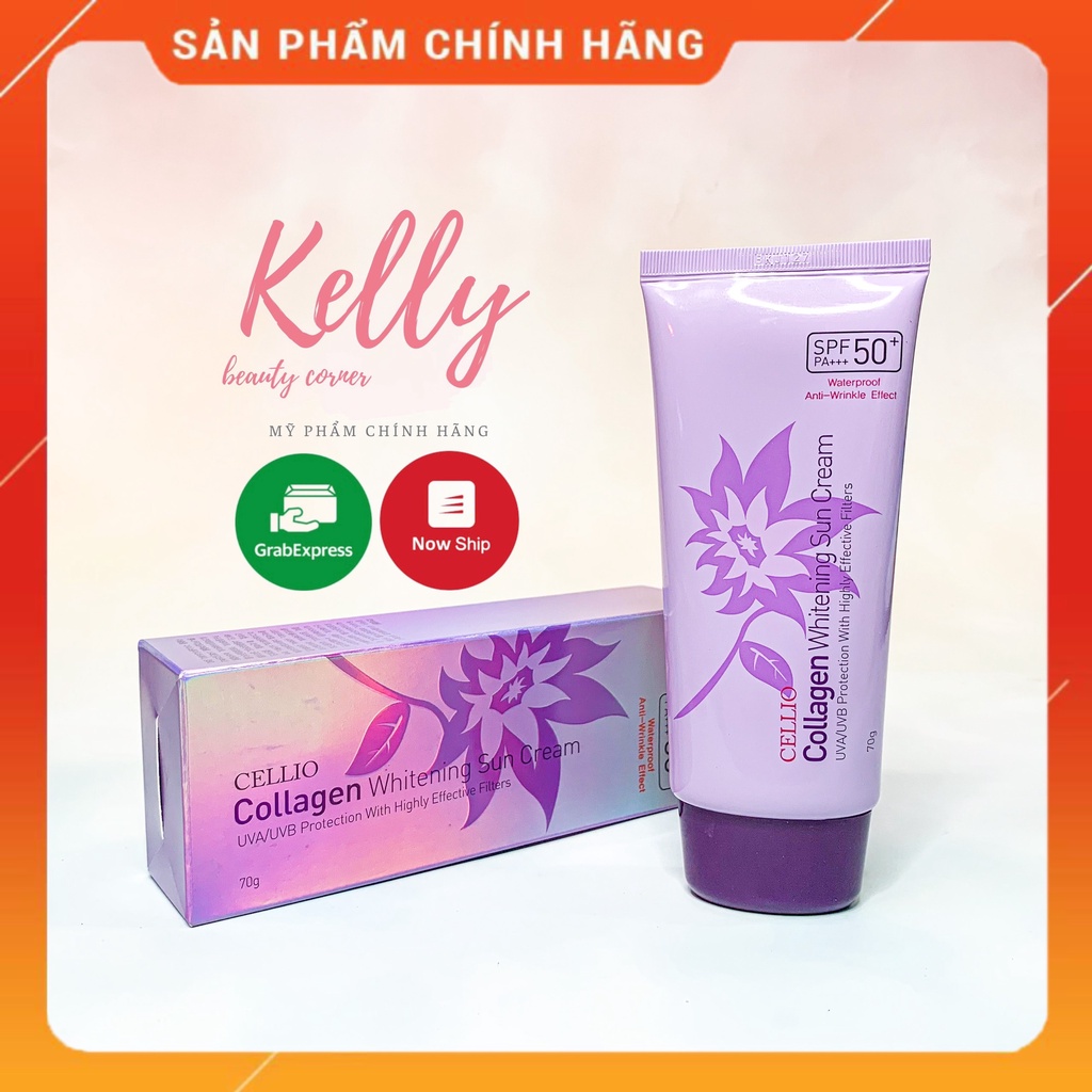 Kem chống nắng Cellio Collagen Whitening Sun Cream