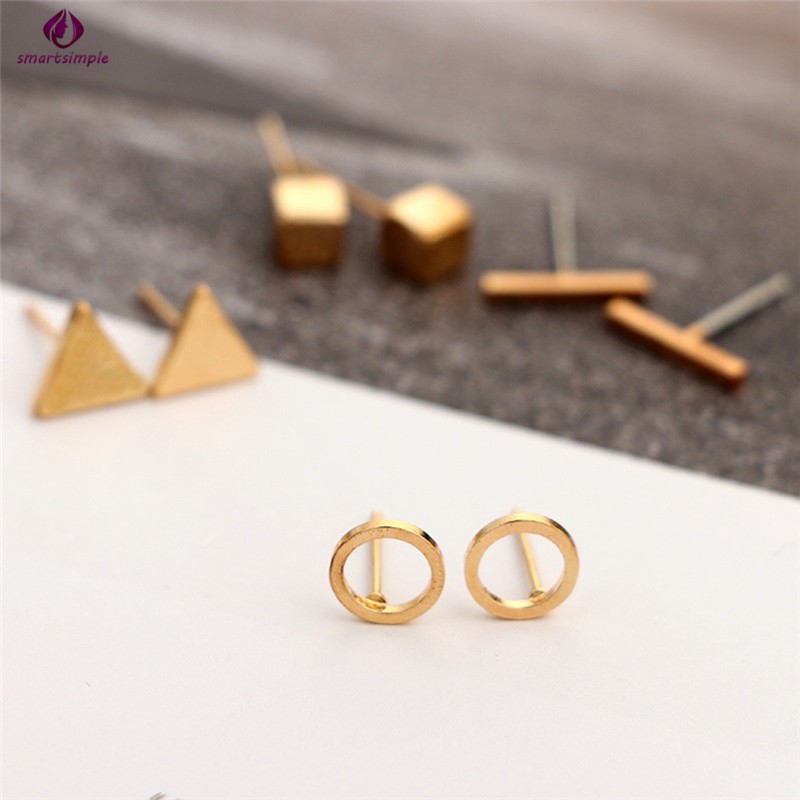 Set 4 Khuyên Tai Nữ Kiểu Dáng Giản Dị Hợp Thời Trang