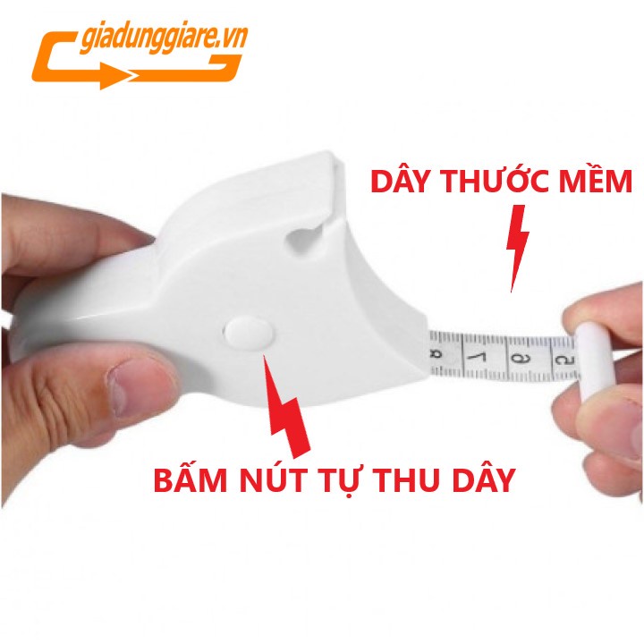 Thước dây đo cơ thể vòng eo 150cm bấm nút tự thu dây tiện dụng mang theo kiểm tra số đo tập thể thao - giadunggiare.vn