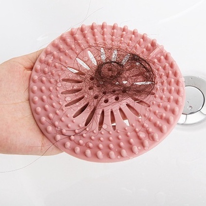 Nắp thoát nước tròn bằng silicon Vỏ Bọc Lọc Rác Bồn Rửa Chén/Phòng Tắm Bằng Silicon Tiện Dụng Miếng silicon chặn rác lọc rác bồn rửa chén bát, cống thoát nước nhà tắm Living C , ngăn ngừa tắc cống hiệu quả Phòng Tắm Tiện Dụng Lưới lọc chặn rác thải bồn