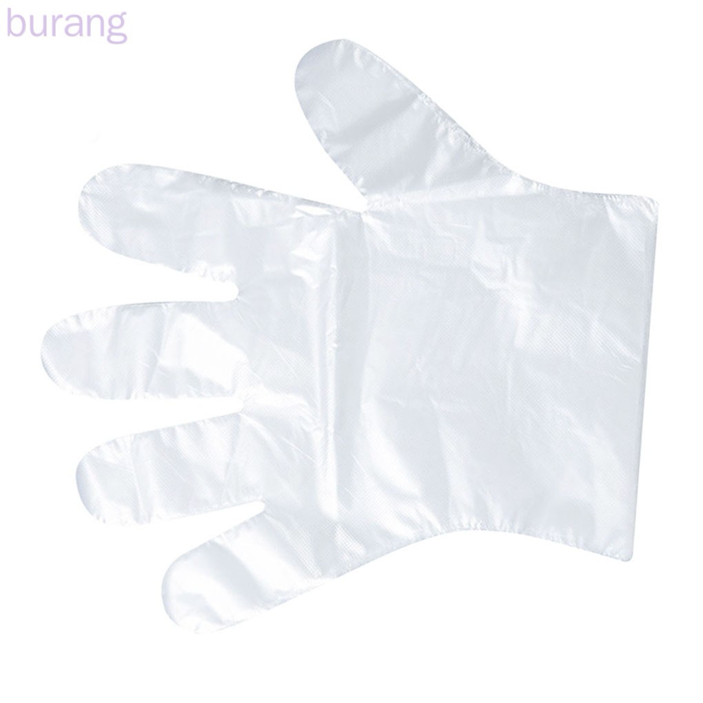 Bộ 100 găng tay nylon dùng một lần tiện dụng cho nhà bếp / nhà hàng