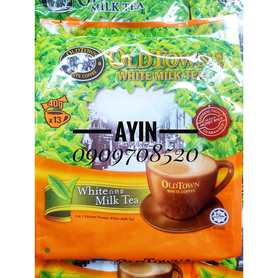 TRÀ SỮA TRẮNG OLDTOWN WHITE MILK TEA MALAYSIA 13 gói x 40g