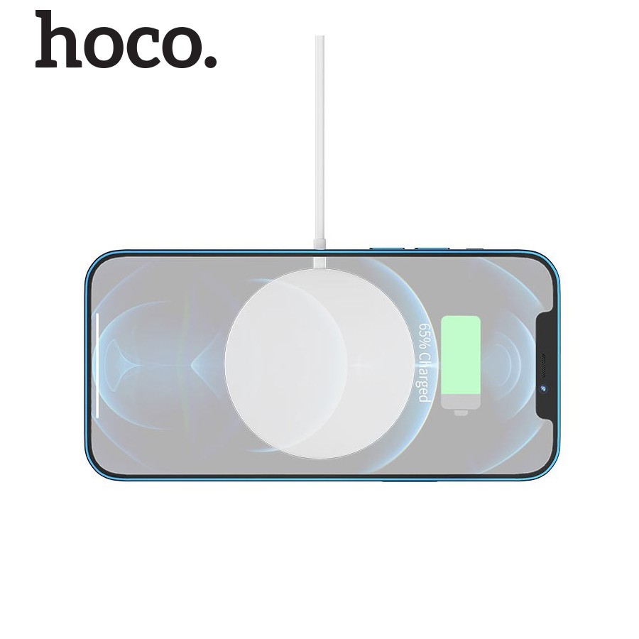 Đế sạc không dây Hoco CW29 sạc nhanh 15W, hỗ trợ sạc cho nhiều thiết bị có tính năng không dây, từ tính nam châm, 1m