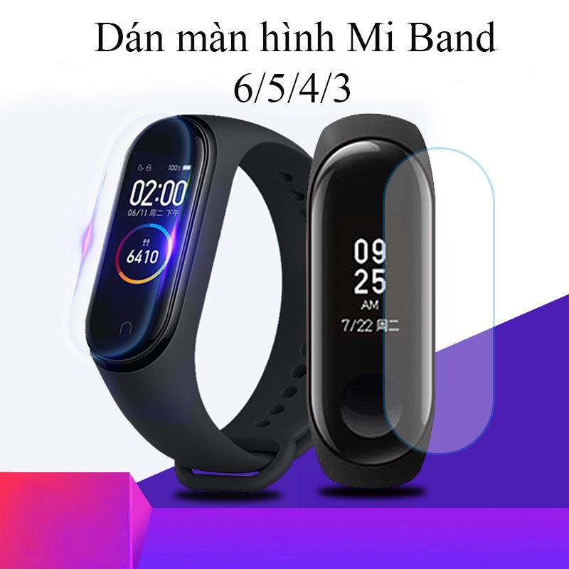 Miếng dán Mi band 6 5 4 3 – Dán màn hình miband 6 5 4 3 - Kính cường lực dẻo TPU bảo vệ chống trầy xước xiaomi