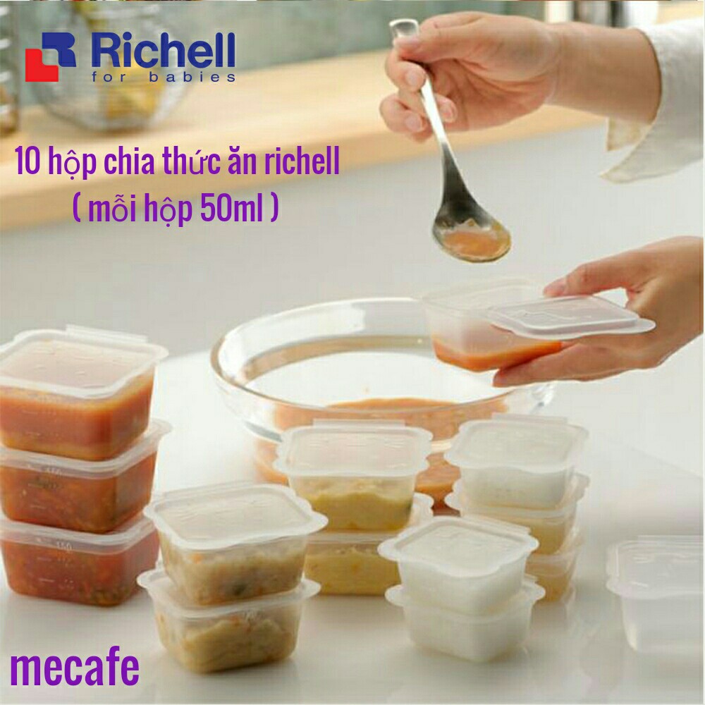 Bộ chia thức ăn dặm cho bé hình thú Richell (50ml)