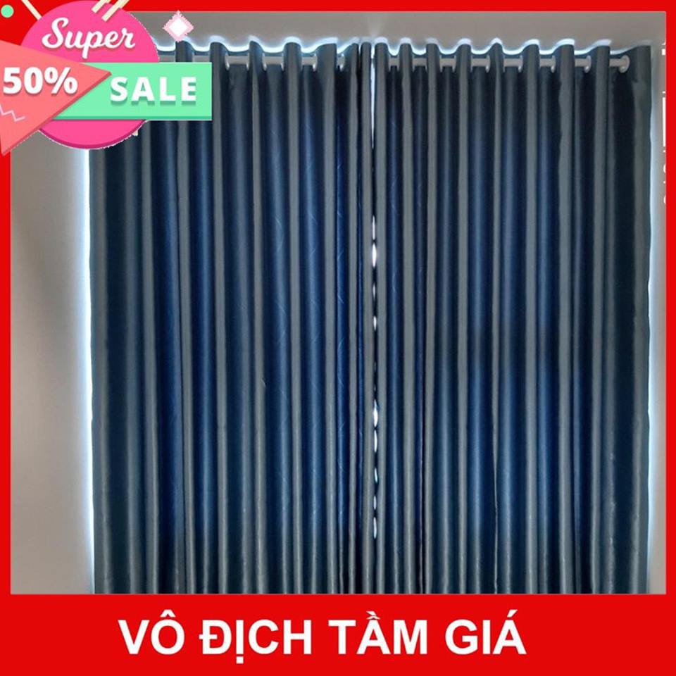 Rèm Cửa Sổ xanh dương chống nắng cực tốt 🔆, sang trọng, nhiều kích cỡ, hoạ tiết - Rèm Cửa Thanh Minh