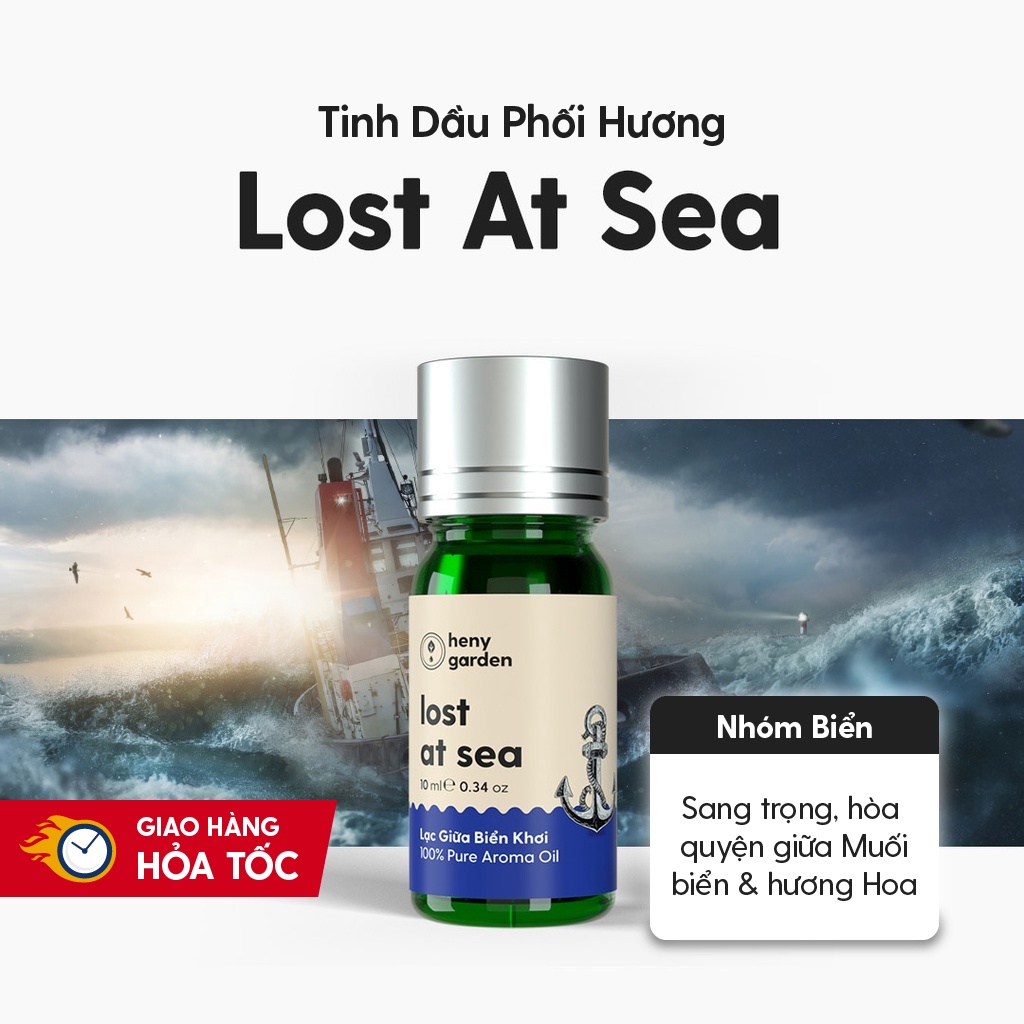 Tinh Dầu Phối Hương Lost At Sea (Hoa Muối Biển) Làm Nến Thơm, Xông Thơm Phòng HENY GARDEN