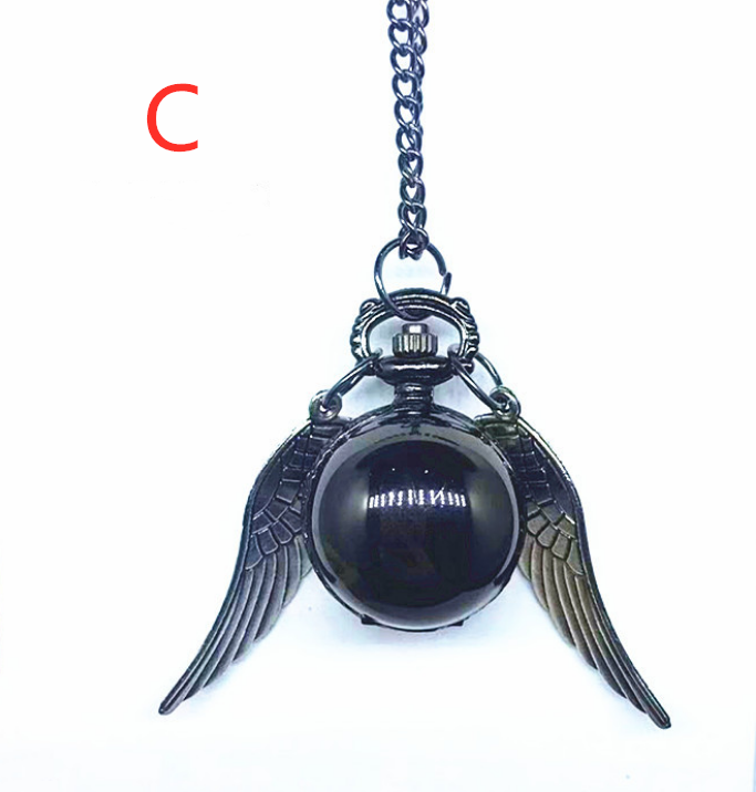 Dây chuyền mặt hình đồng hồ quả bóng snitch kiểu steampunk trong Harry Potter