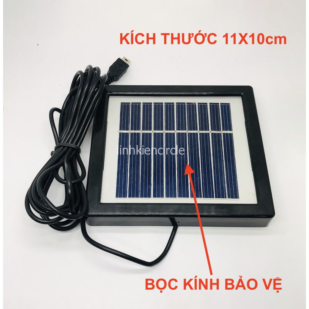 Tấm pin mặt trời mini 1W điện áp 5V 0.2A nối sẵn dây mặt kính của WAAREE chất lượng cao dùng DIY - KG0003