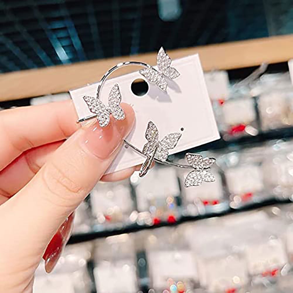 1 Khuyên kẹp vành tai hình bướm thanh lịch thời trang cho nữ