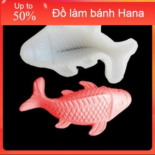 Khuôn silicon 4D Con cá làm thạch, xôi, bánh nướng