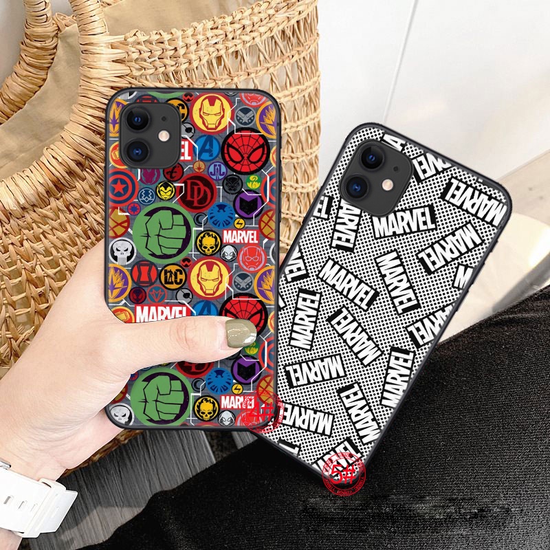 Ốp điện thoại tpu silicon mềm in hình Marvel 53GUY thích hợp cho iPhone 6 6S 7 8 Plus X XS XR 11 Pro Max