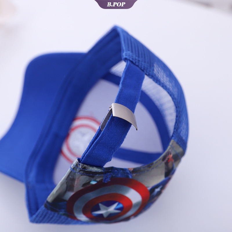 Mũ Lưỡi Trai Phối Lưới Họa Tiết Hoạt Hình Disney Spiderman Batman Mickey Cho Bé 2-8 Tuổi