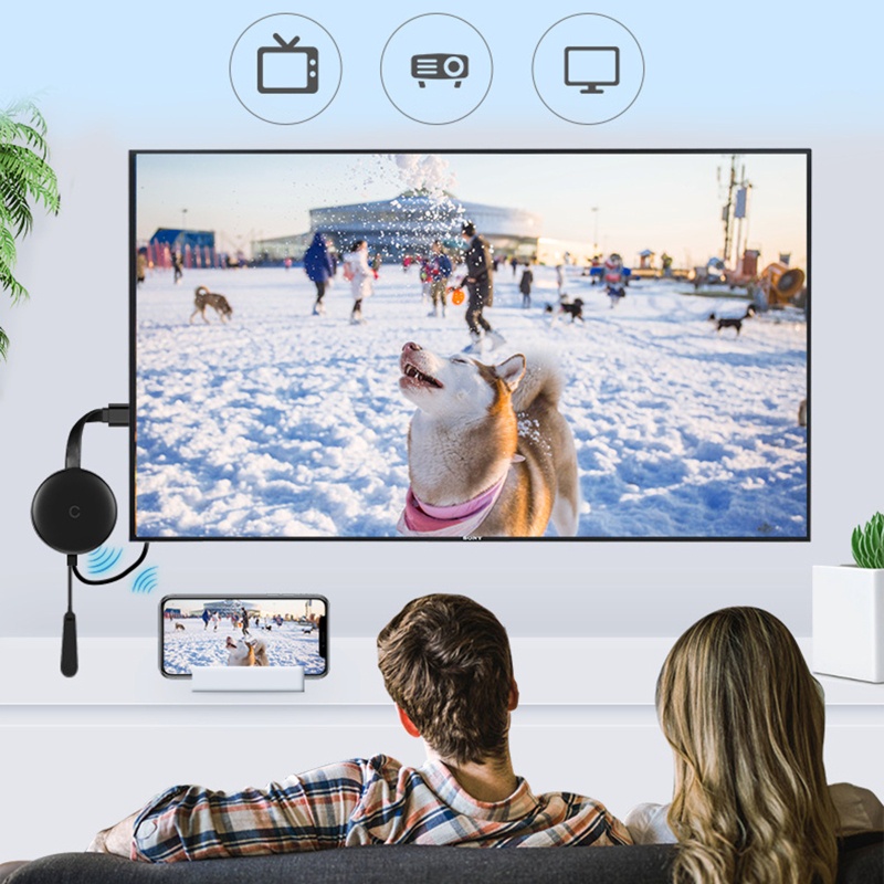 Thiết Bị Truyền Hình Ảnh 5G 2 4G WiFi Chromecast 4K Độ Nét Cao Cho TV