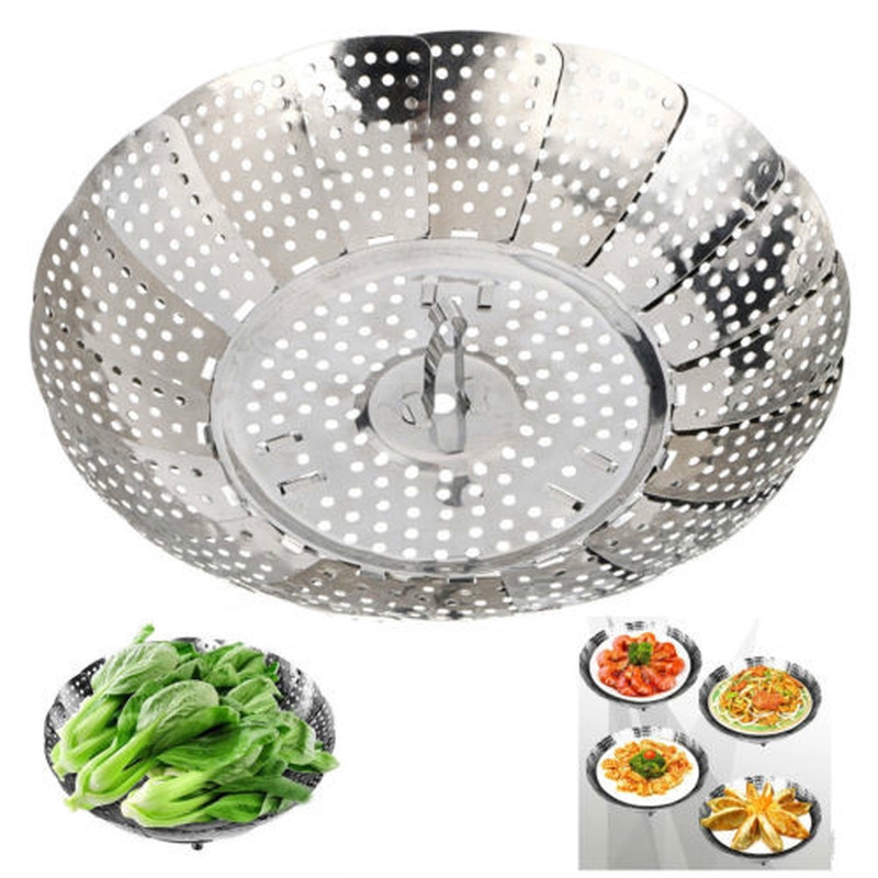 Rổ Lưới Hấp Thức Ăn Gấp Gọn Đa Năng Cho Nhà Bếp