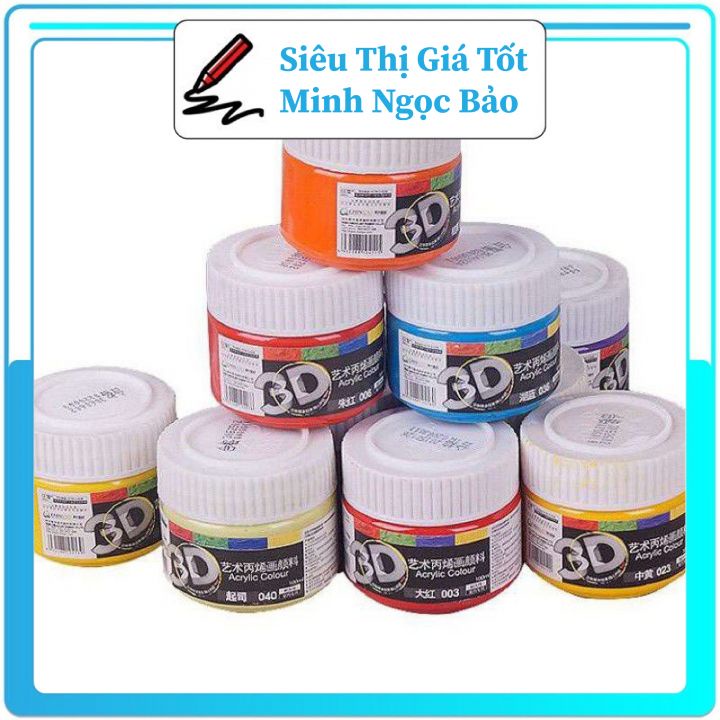 Màu Nước Acrlic - Màu Nước 3D Loại 100ml Hàng Chính Hãng