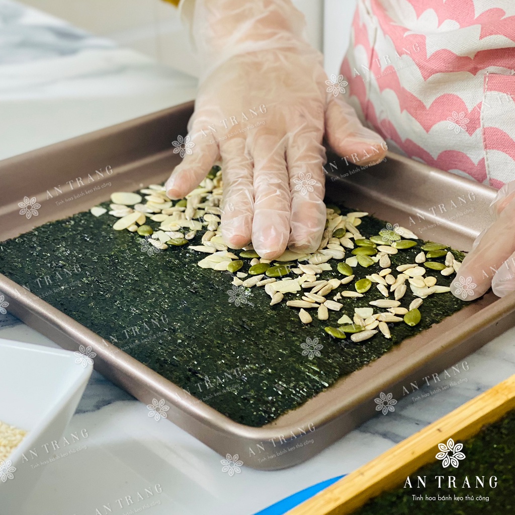 Ăn thả ga! Bánh Ăn Kiêng eo thon giảm cân không lo béo Cực Ít Ngọt] Snack Rong Biển giòn rụm không chiên dầu