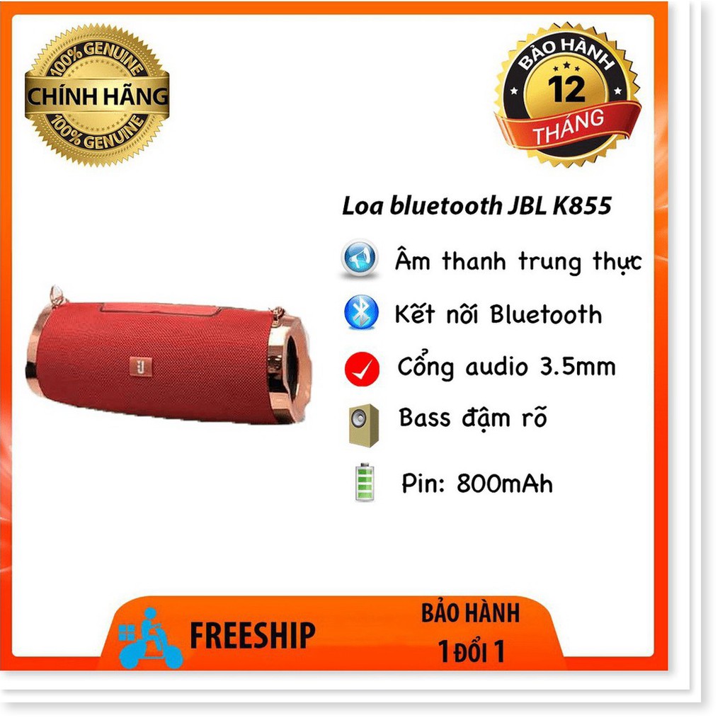 Loa bluetooth JBL K855 âm thanh trung thực chất lượng âm bass mạnh mẽ loa cầm tay hỗ trợ cổng audio 3.5mm
