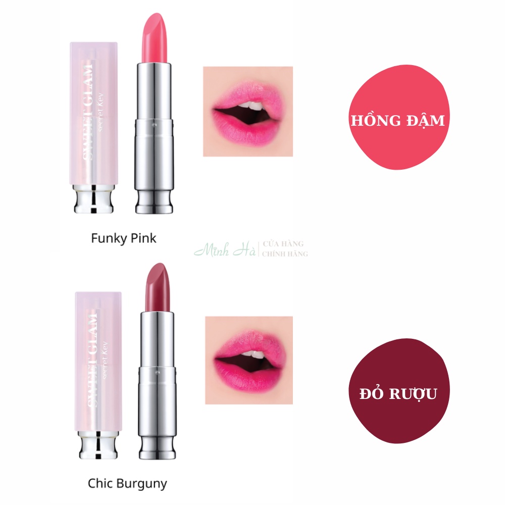 Son dưỡng Secret Key Sweet Glam Tint Glow 3,5g có màu