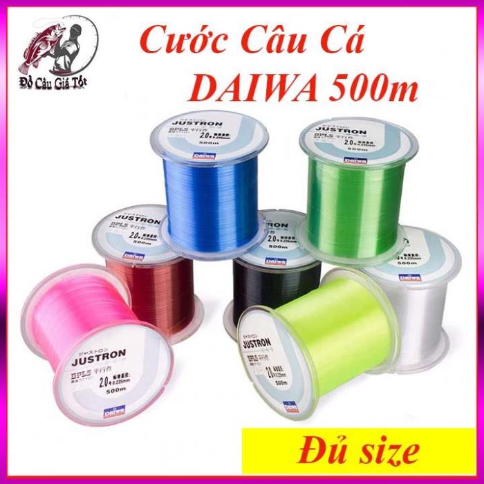 [Chât Lượng] Cước Daiwa, Cước Câu Cá Daiwa Juston 500m Dây Câu Cá, Cước Làm Trục Thẻo Câu Đài