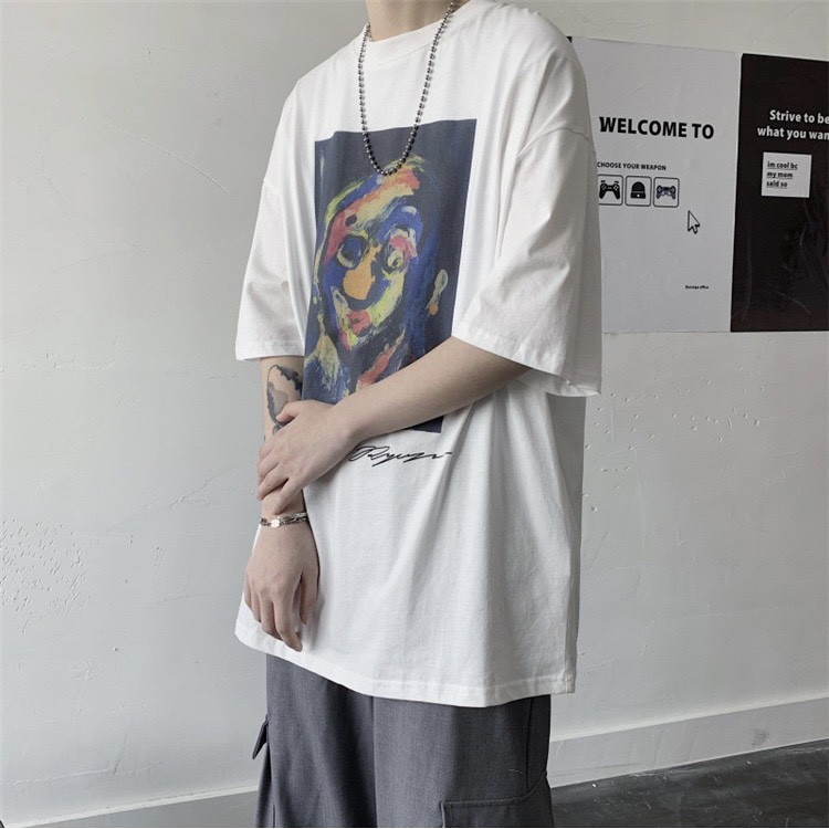 Áo thun tay lỡ Unisex NEKOSG, áo phông form rộng ATL7