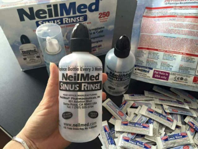 Bình rửa mũi Neilmed 50 gói muối