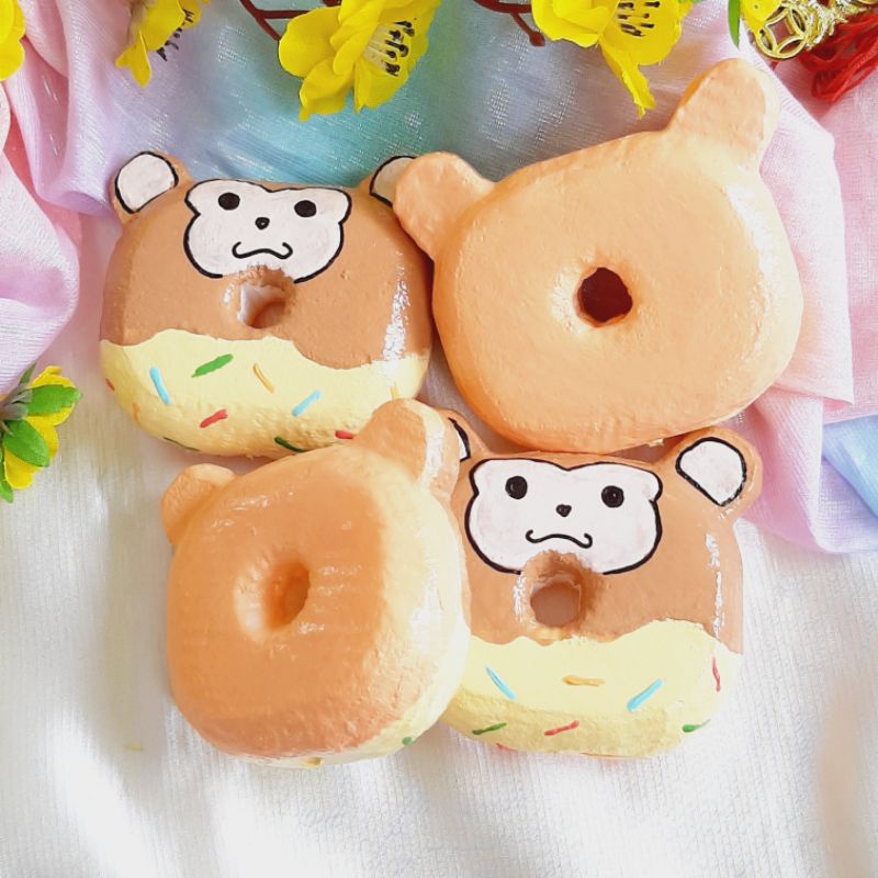 Squishy handmade donut hình khỉ đáng yêu [Shop Thảo Tâm]