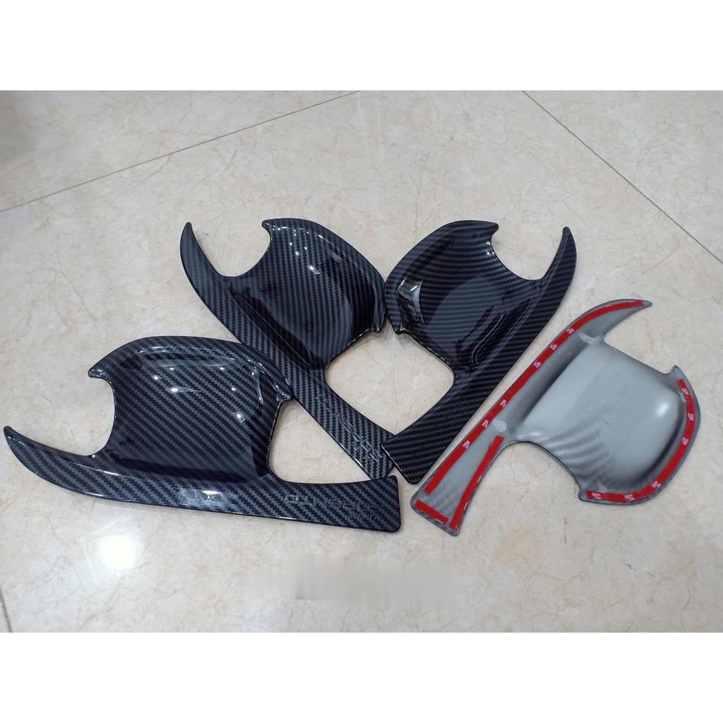 Bộ 4 ốp hõm cửa xe Kia Sorento 2021 2022 2023 Mẫu Carbon Cao Cấp