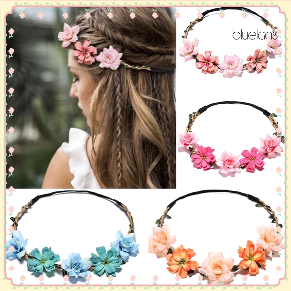Vòng Hoa Nhân Tạo Đội Đầu Thời Trang Cho Cô Dâu