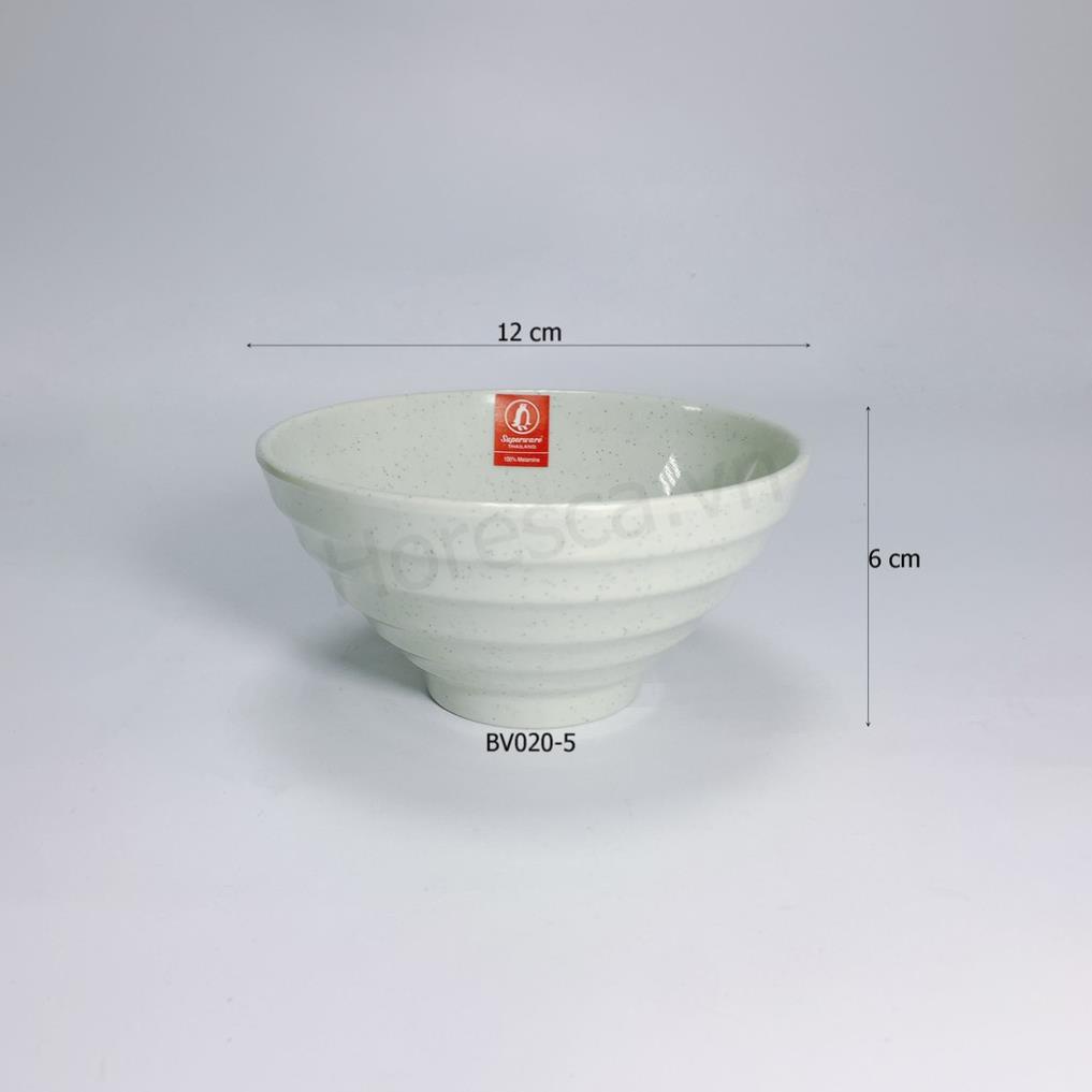 (HÀNG ĐẸP) Bộ Bát Cơm Và Bát Súp Nhựa Phíp 100% Melamine Xanh Đá - Green Stone