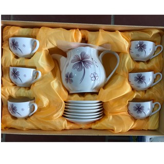 BỘ ẤM CHÉN PHA TRÀ CERAMICS- GỐM SỨ CAO CẤP