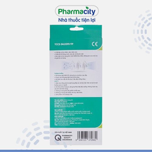 Khẩu trang y tế 4D Pharmacity (Hộp 10 cái)