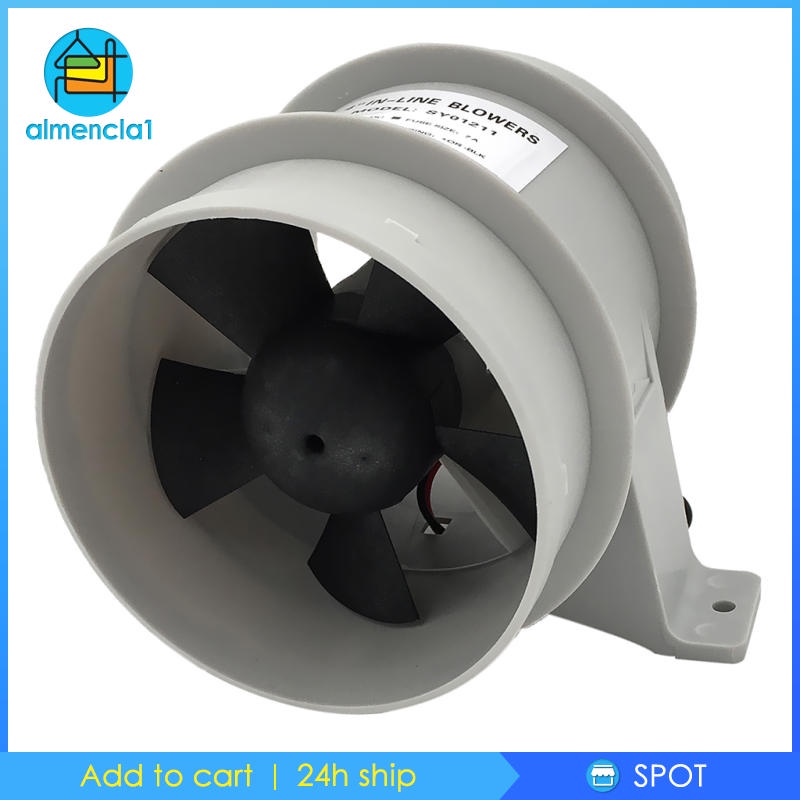 Máy thổi khí 4" 12 Volt màu trắng chống thấm nước cho tàu thuyền
 | BigBuy360 - bigbuy360.vn