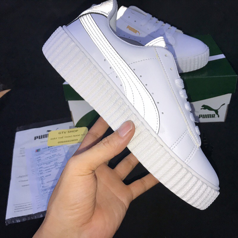 Tặng hộp, Bill và Dây lụa - Giày thể thao sneaker PM phản quang loại VÂN RĂNG CƯA, size 36-39..   .