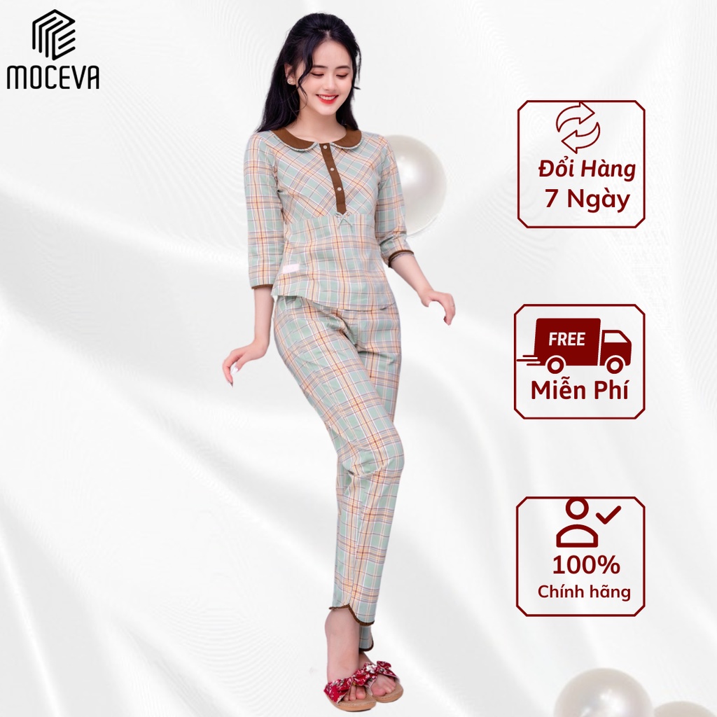 Bộ đồ mặc nhà nữ dài tay thu đông dòng cao cấp,Thương Hiệu Mộc Eva 2022 MSSP:TD2249