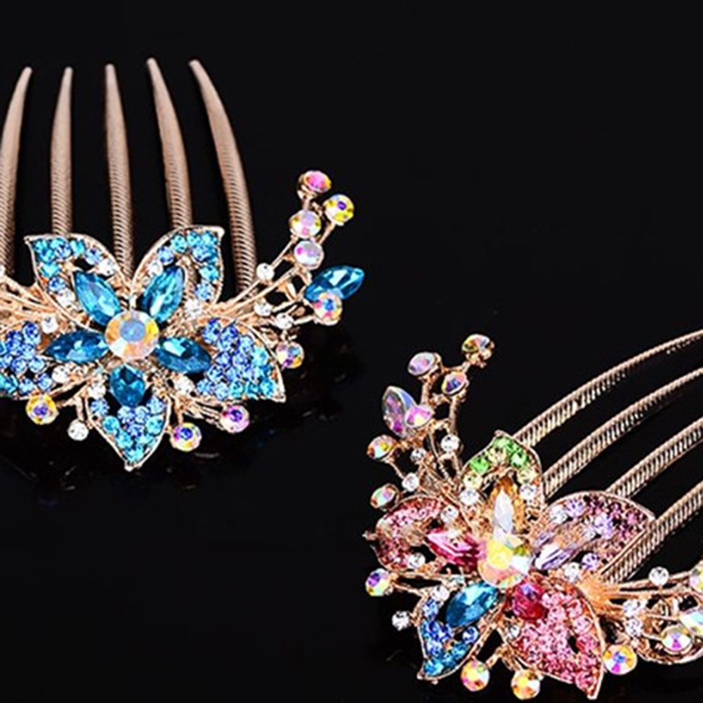 Trâm Cài Tóc Hình Hoa Đính Đá Sang Trọng Cho Nữ