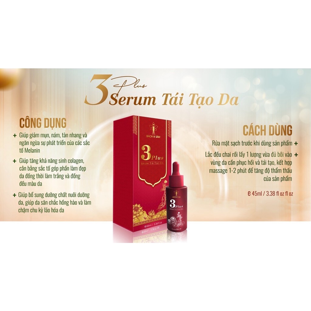 Bách Y Sâm 03 Plus 45ml Mẫu Mới Tái Tạo Da 03 Plus Bạch Linh Nhất Mộc Hương (Tư Vấn, Miễn Phí Vận Chuyển)