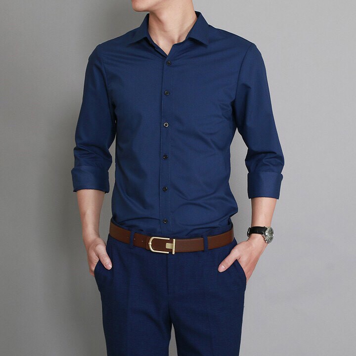 Áo Sơ Mi Dài Tay Lụa Nam Dáng Body Thời Trang Cao Cấp | BigBuy360 - bigbuy360.vn