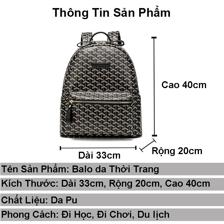 Balo đi học Balo da EDM nam nữ Cặp đi học Ba lô LV ulzzang unisex balo laptop da pu cặp sách học sinh chống nước
