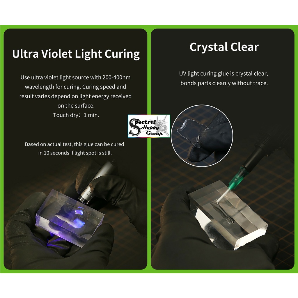 Dụng cụ DSPIAE keo trong UV khô nhanh / đèn LED UV UV-G Light Curing Clear Glue
