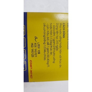 Gói 50g gentacosstrim hỗ trợ vật nuôi đi ngoài