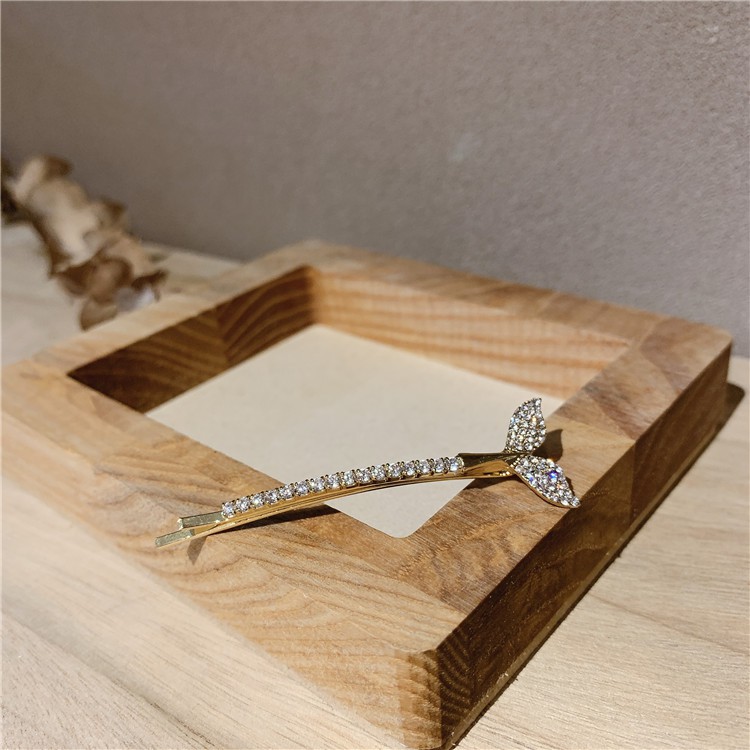 Kẹp TóC HìNh Đuôi Cá ĐíNh Kim Cương Giả LấP LáNh ThờI Trang