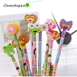 Bút Chì Gỗ 2B Có Tẩy Hoạt Hình