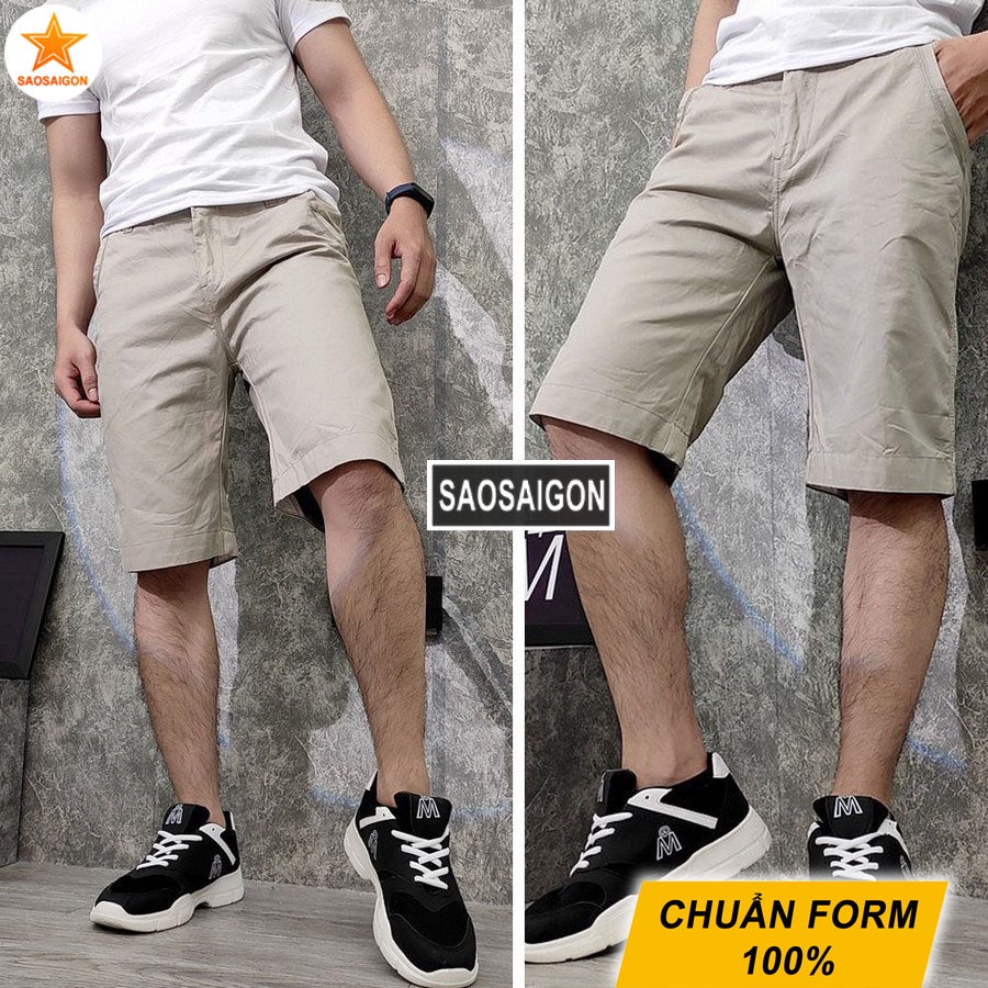 Quần short nam [ HÌNH THẬT ] vải kaki đẹp chuẩn form siêu bền SG183 Saosaigon | WebRaoVat - webraovat.net.vn