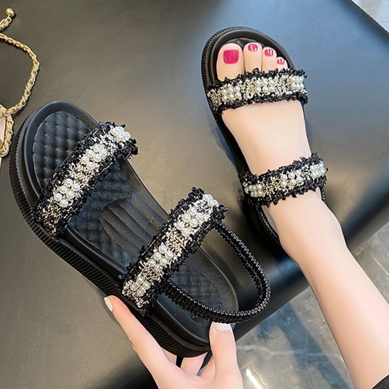 Dép Sandal Nữ đế cao 4.5cm đế dày thời trang
