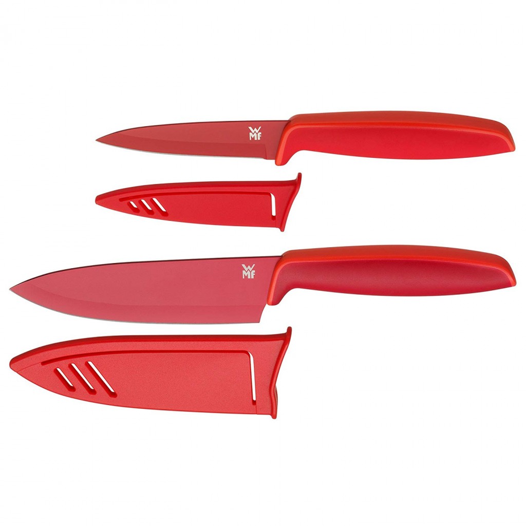 Set 2 dao WMF TOUCH, lưỡi thép chống gỉ, có vỏ bọc an toàn cho trẻ bộ dao đa năng
